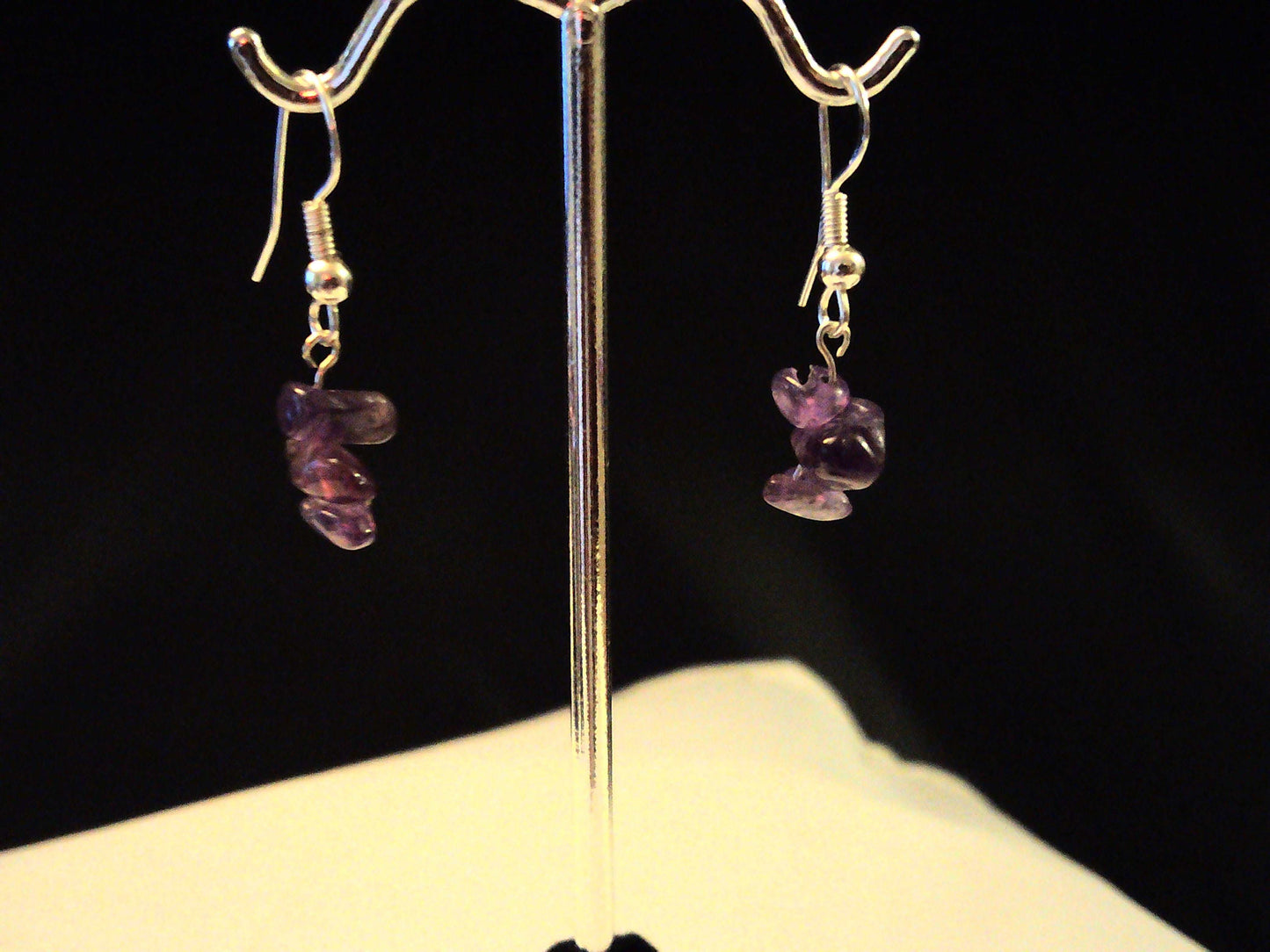 Gemstone Chip earrings in .925 sterling silver - Providence silver gold jewelry usa