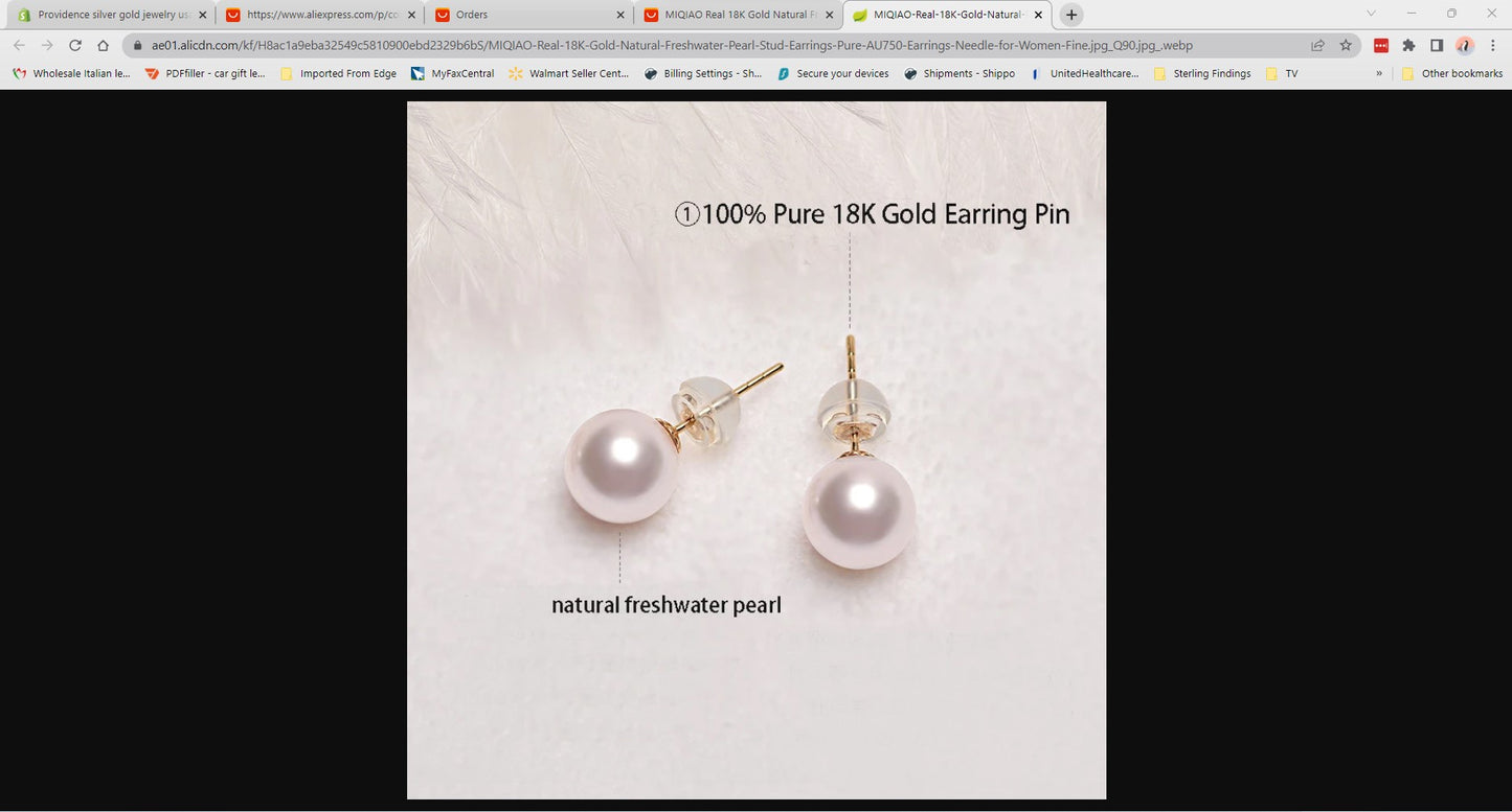 SPECIAL -3 PAIR OF 18kt. SOLID GOLD EARRINGS IN GIFT BOX