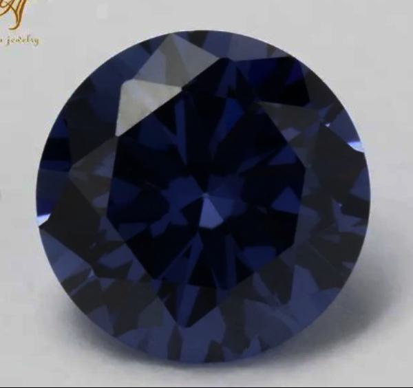 8mm AAA Cubic Zirconia Pendant in .925 Sterling Silver Choose Color