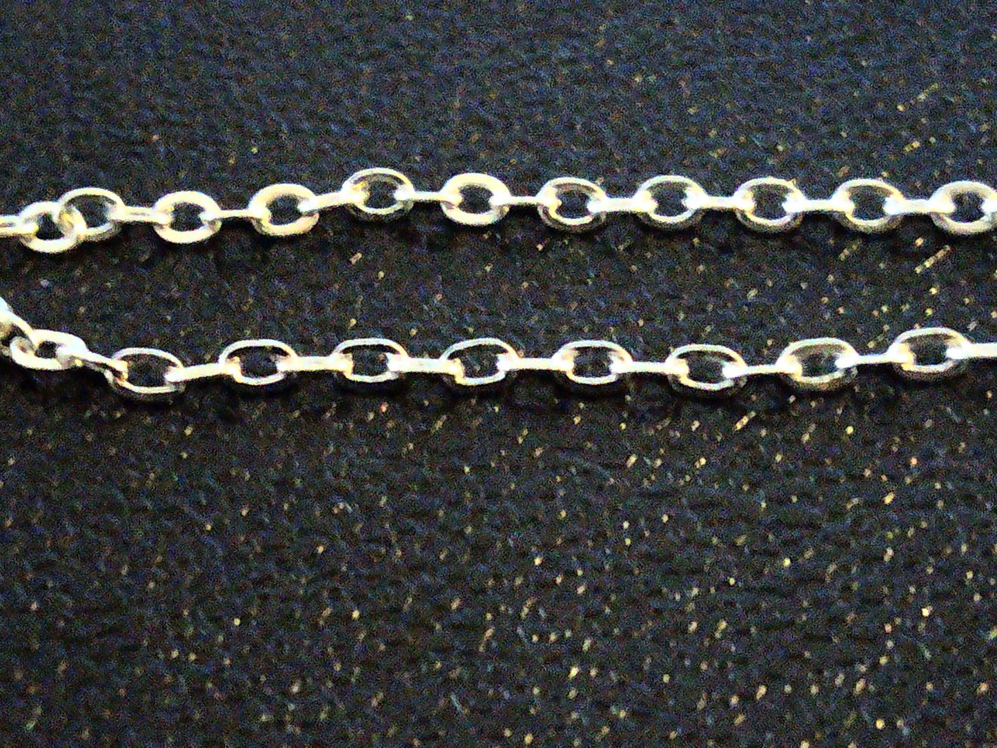 Genuine dalmation spot-black onyx beads with 100% .925 sterling silver necklace chain - Providence silver gold jewelry usa