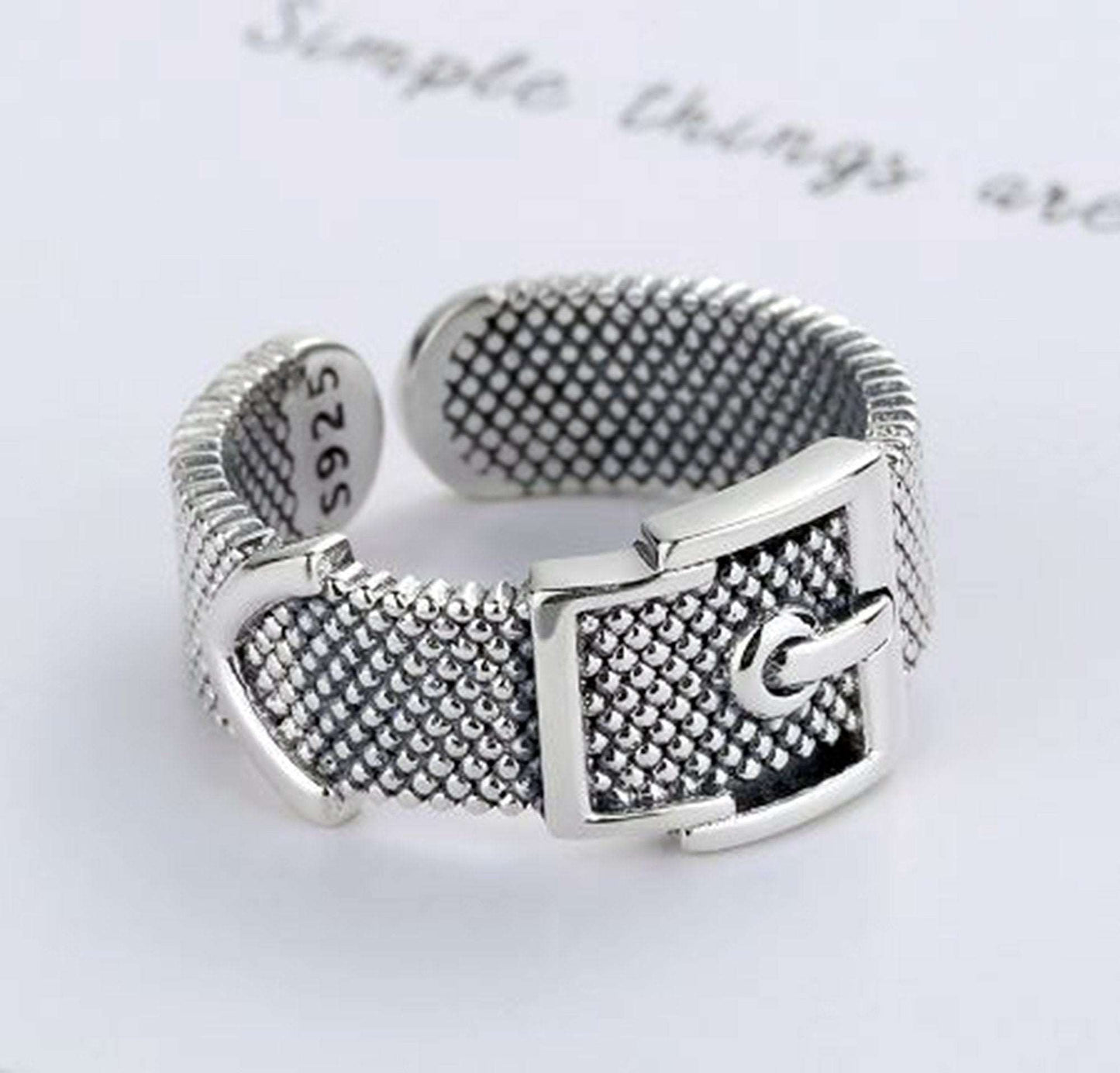 Sterling silver mesh ring very popular style - Providence silver gold jewelry usa