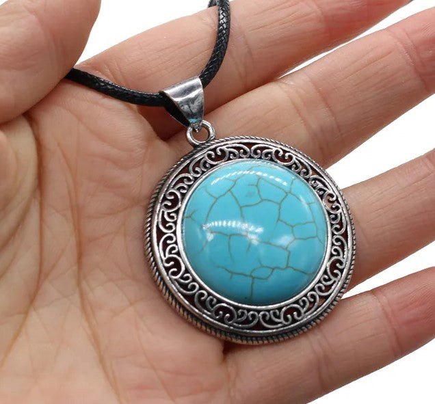 Genuine Stone Vintage pendants-necklace