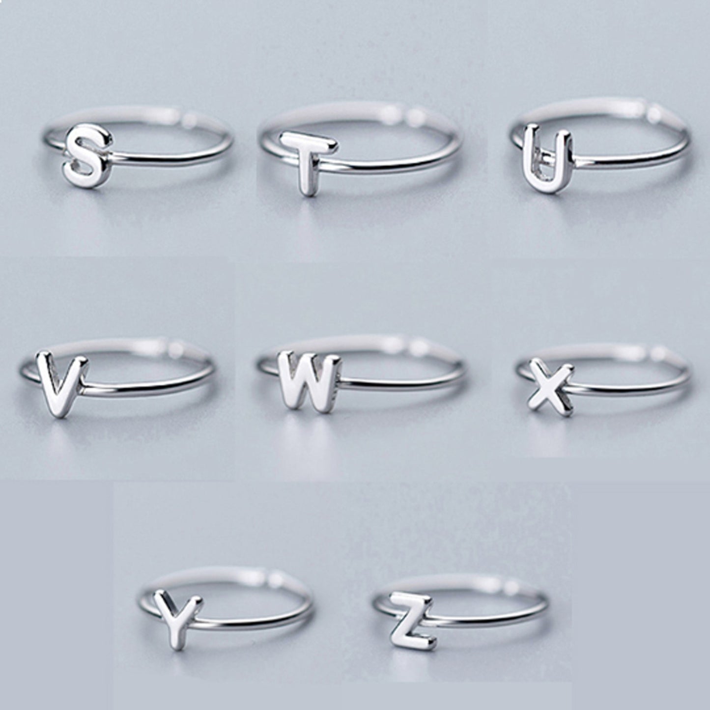 Sterling Silver adjustable initial rings Handcrafted for you guaranteed fit - Providence silver gold jewelry usa