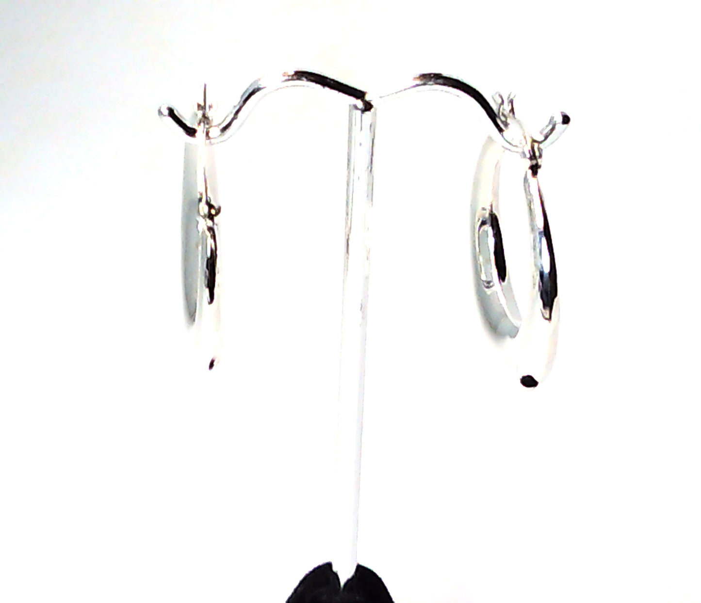 30mm Sterling Silver Hoop Earrings With French Locks - Providence silver gold jewelry usa