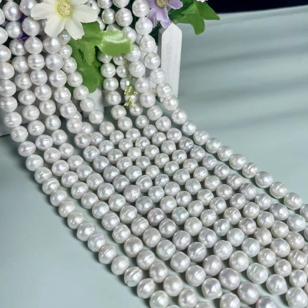 Elegant freshwater pearl necklace S925 silver, Baroque round pearls, vintage luxury, fashion accessories, June Birthstone, the perfect gift for everyday parties, Valentine's Day and Mother's Day, four seasons jewelry