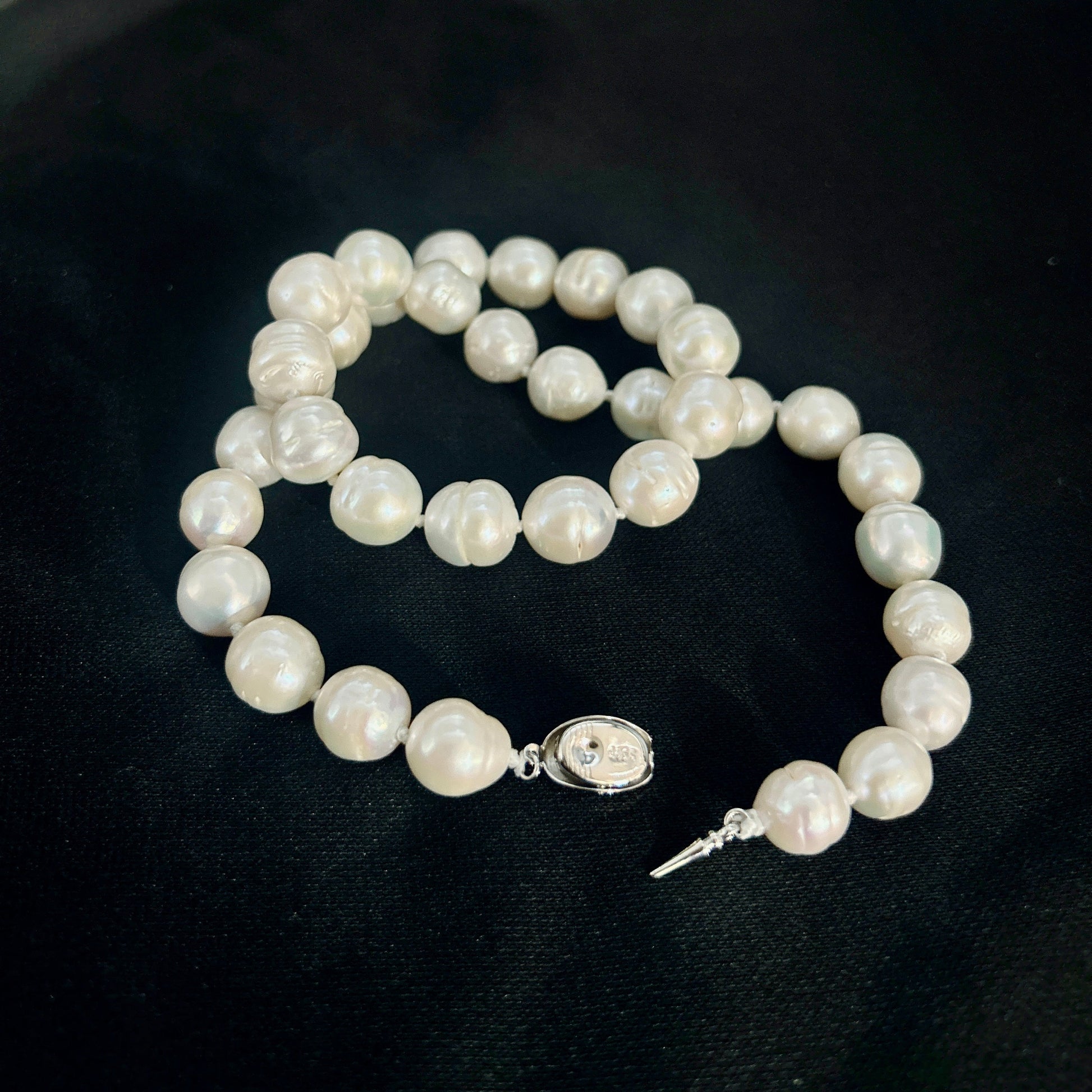 Elegant freshwater pearl necklace S925 silver, Baroque round pearls, vintage luxury, fashion accessories, June Birthstone, the perfect gift for everyday parties, Valentine's Day and Mother's Day, four seasons jewelry