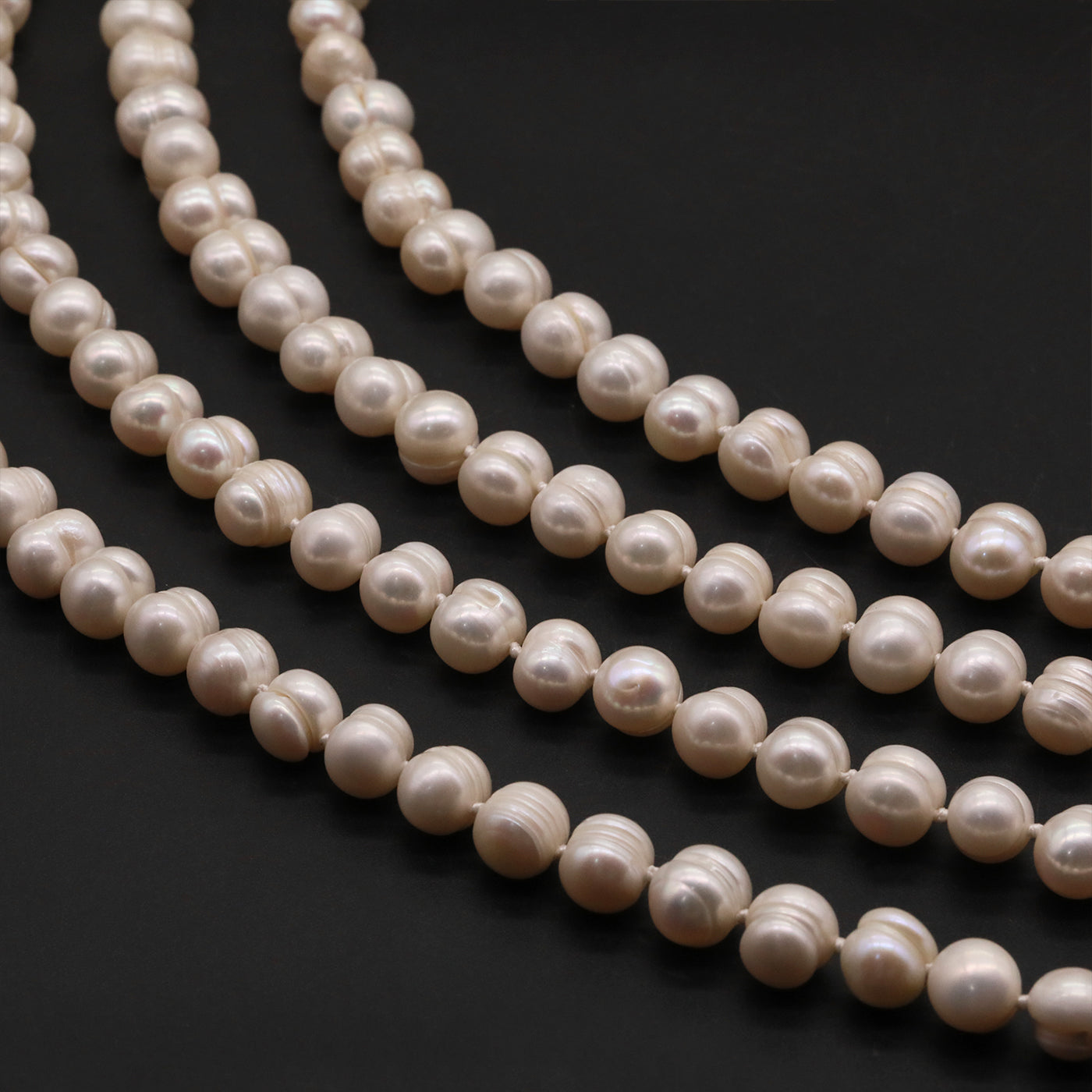 Palace style 55.1inch long white natural pearl necklace, 9-10mm real white freshwater pearl, freshwater pearl sweater chain, suitable for parties and banquets, ideal Valentine's Day gift【XL-2501White-05】