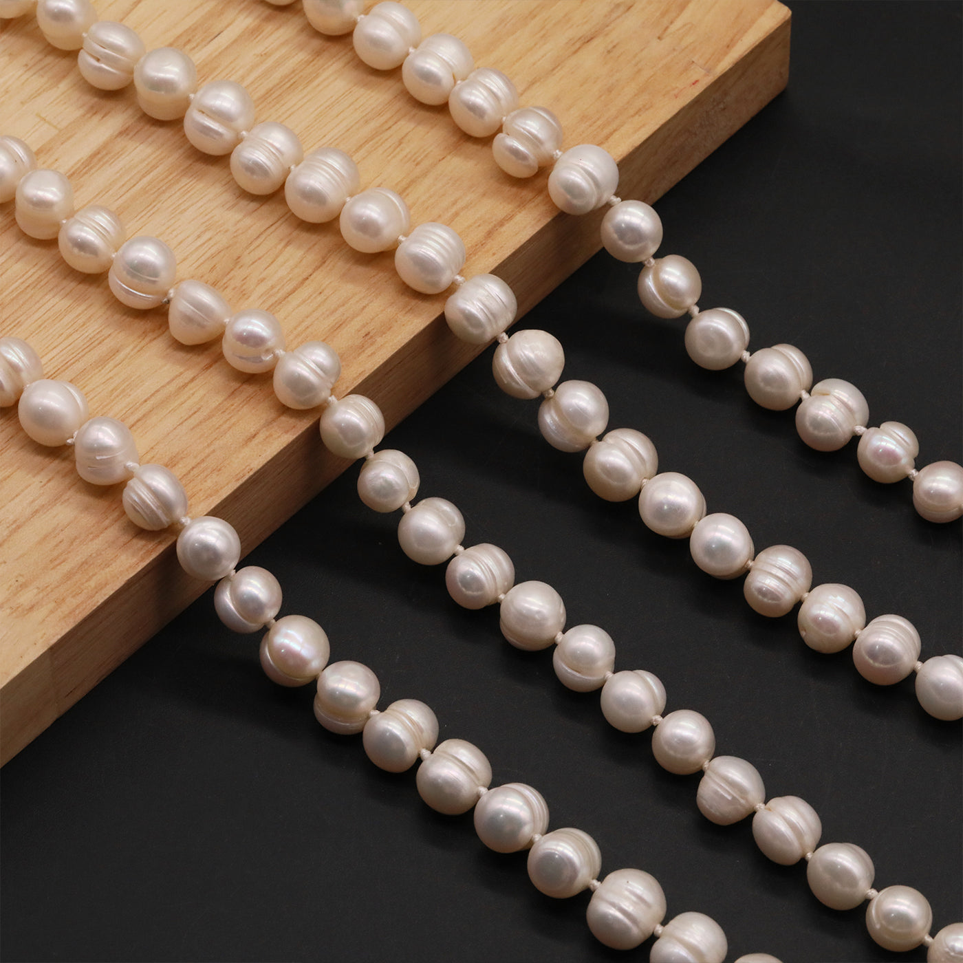 Palace style 55.1inch long white natural pearl necklace, 9-10mm real white freshwater pearl, freshwater pearl sweater chain, suitable for parties and banquets, ideal Valentine's Day gift【XL-2501White-05】