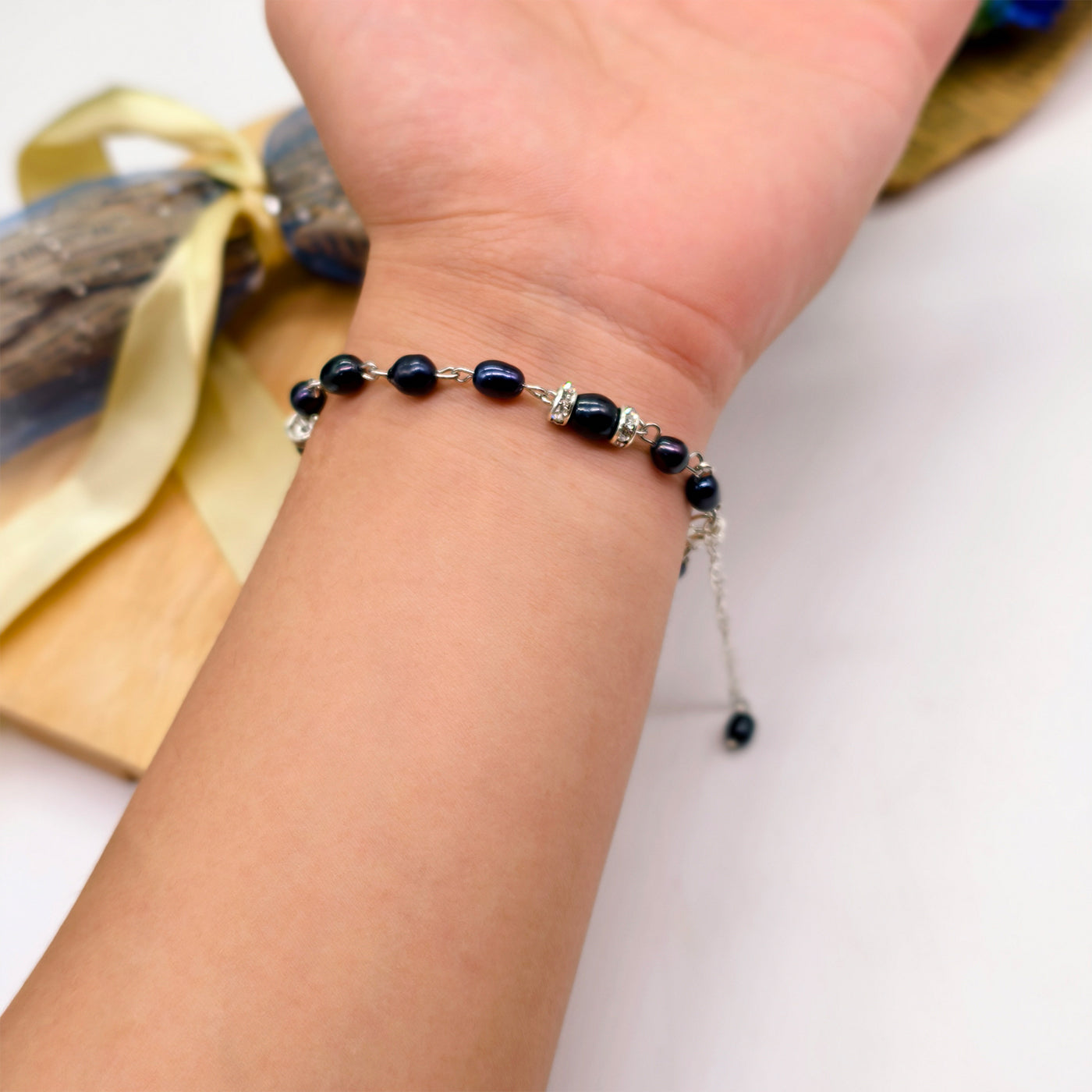 Elegant Purple Natural Freshwater Pearl Bracelet 100% handmade Freshwater Pearl bracelet Fashion jewelry gift, unisex freshwater pearl bracelet, perfect for  Valentine's Day 【NK-SL2501purple-03】