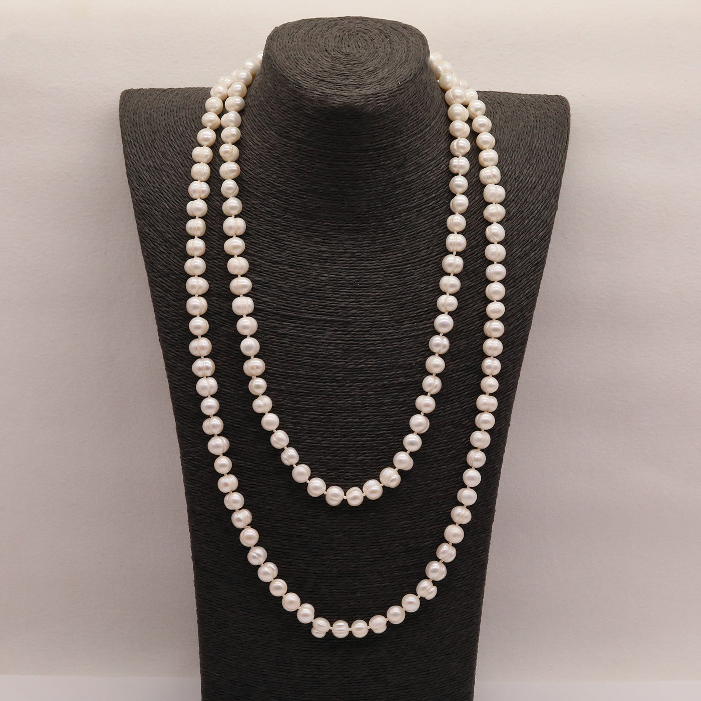 Palace style 55.1inch long white natural pearl necklace, 9-10mm real white freshwater pearl, freshwater pearl sweater chain, suitable for parties and banquets, ideal Valentine's Day gift【XL-2501White-05】