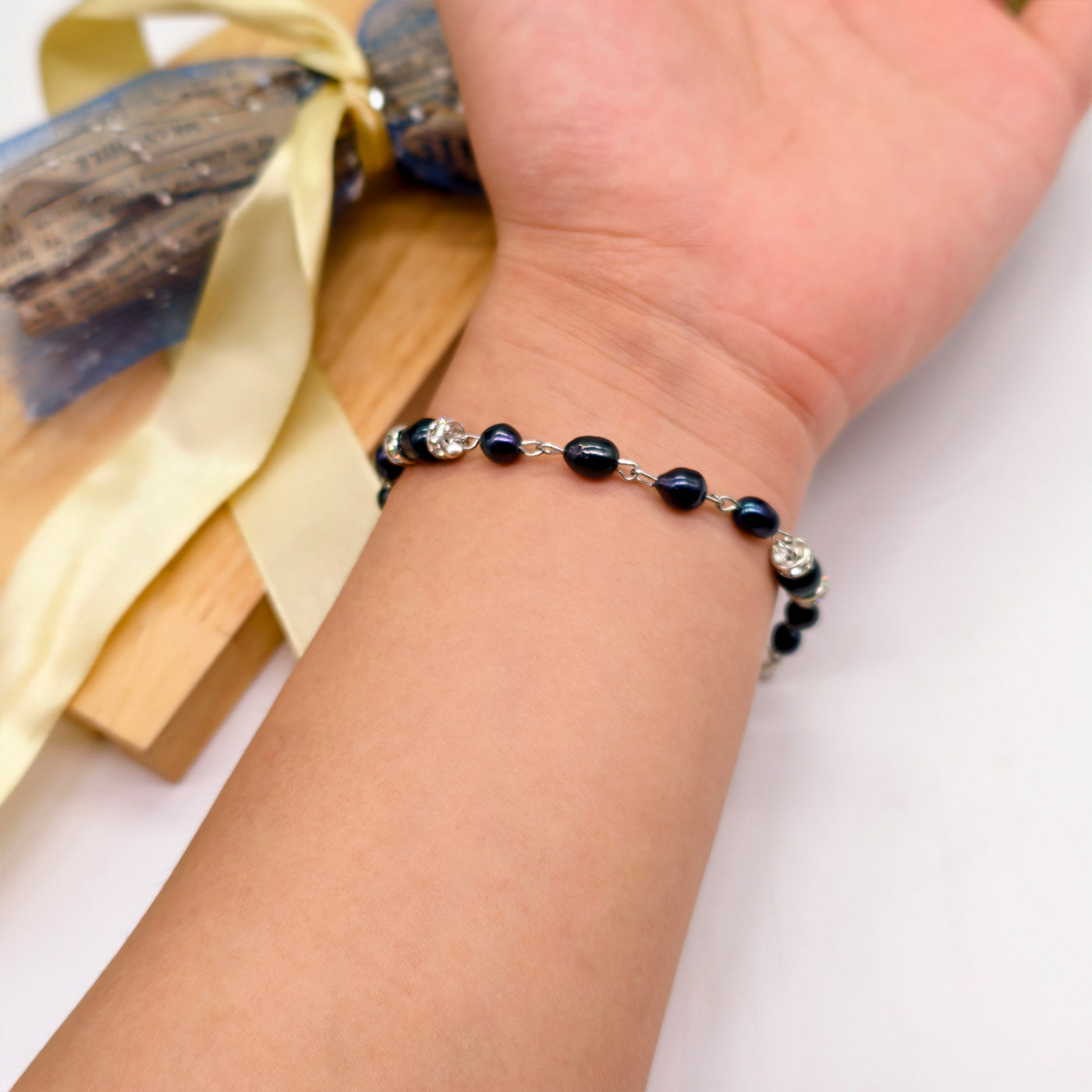 Elegant Purple Natural Freshwater Pearl Bracelet 100% handmade Freshwater Pearl bracelet Fashion jewelry gift, unisex freshwater pearl bracelet, perfect for  Valentine's Day 【NK-SL2501purple-03】