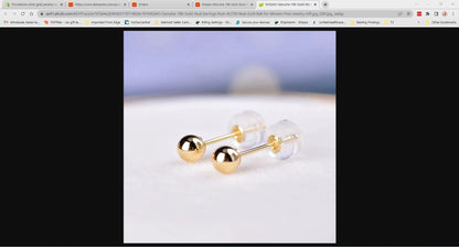 Spring Summer SPECIAL -3 PAIR OF 18k SOLID GOLD EARRINGS IN GIFT BOX