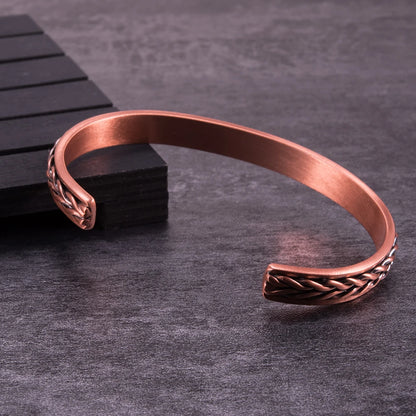 Twisted Pure Copper Magnetic Bracelet Benefits Adjustable Cuff Bangles for Men Women Anthritis Pain Relief Health Energy Jewelry