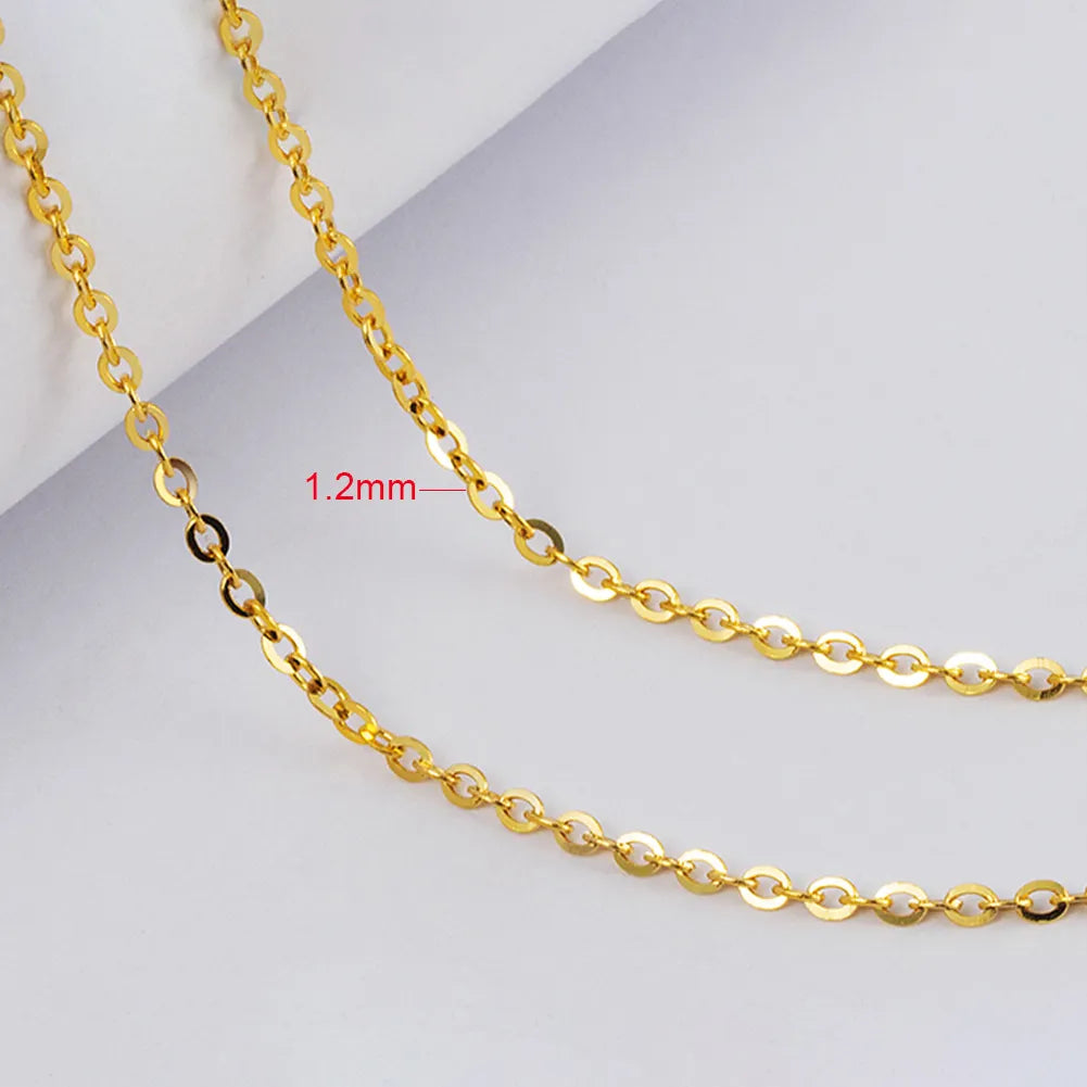 14K Gold 1.0 mm Diamond cut Cable Chain 18 or 20 inch