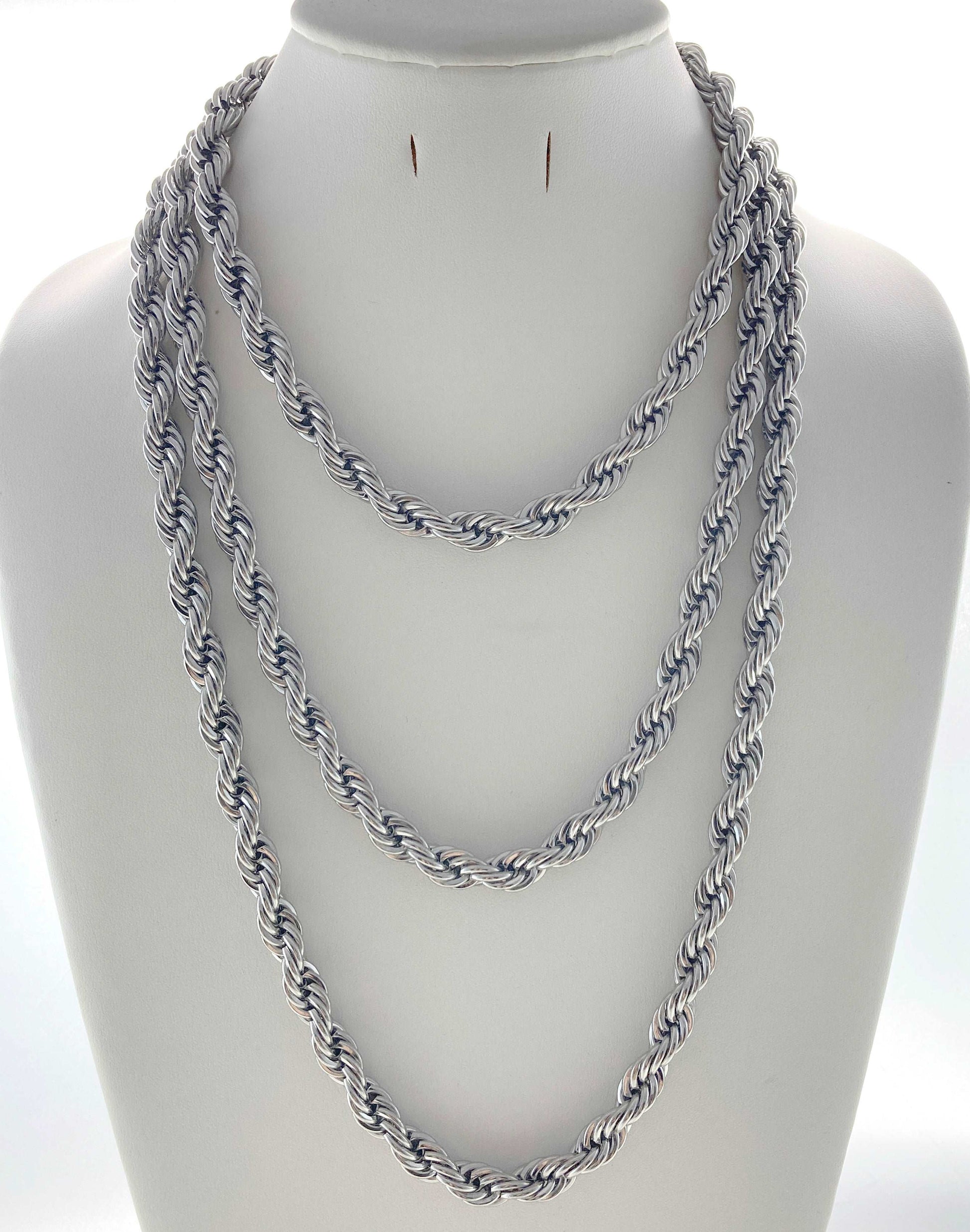 Stainless Steel wide width Neck Chain Unisex in Gold and Silver Finishes - Providence silver gold jewelry usa