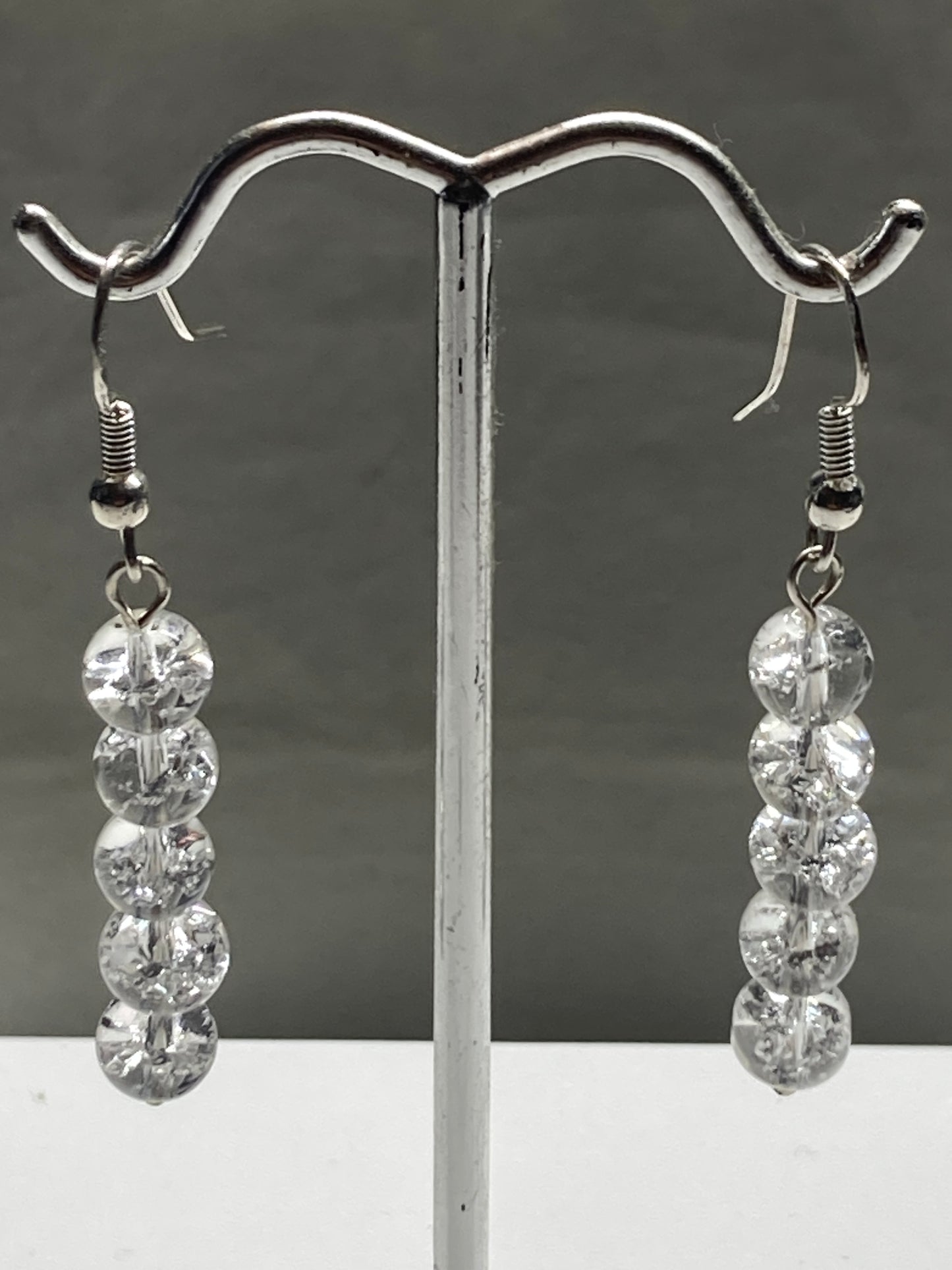 Sterling Silver wire Crystal Glass Earrings