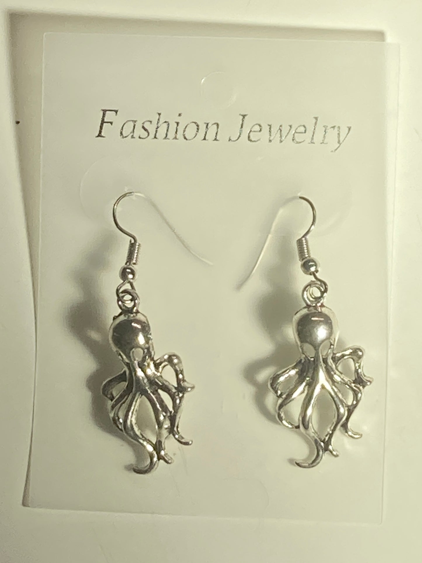 Ocean life earring in silver finish with Fish hook earrings