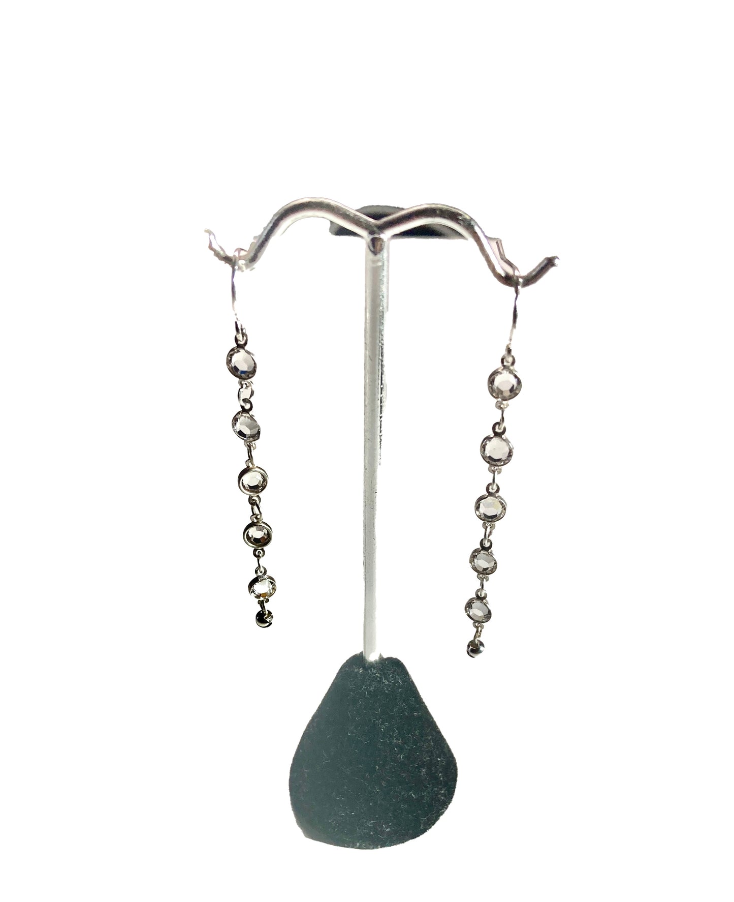 925 sterling silver dangle earring made with swarovski stones