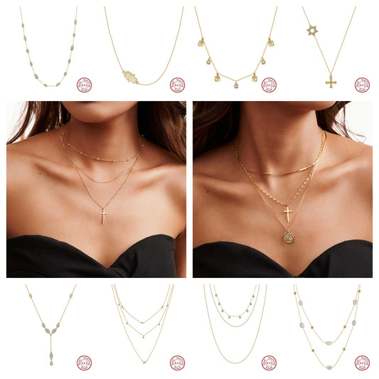 Wholesale gold over S925 necklaces hot sale!