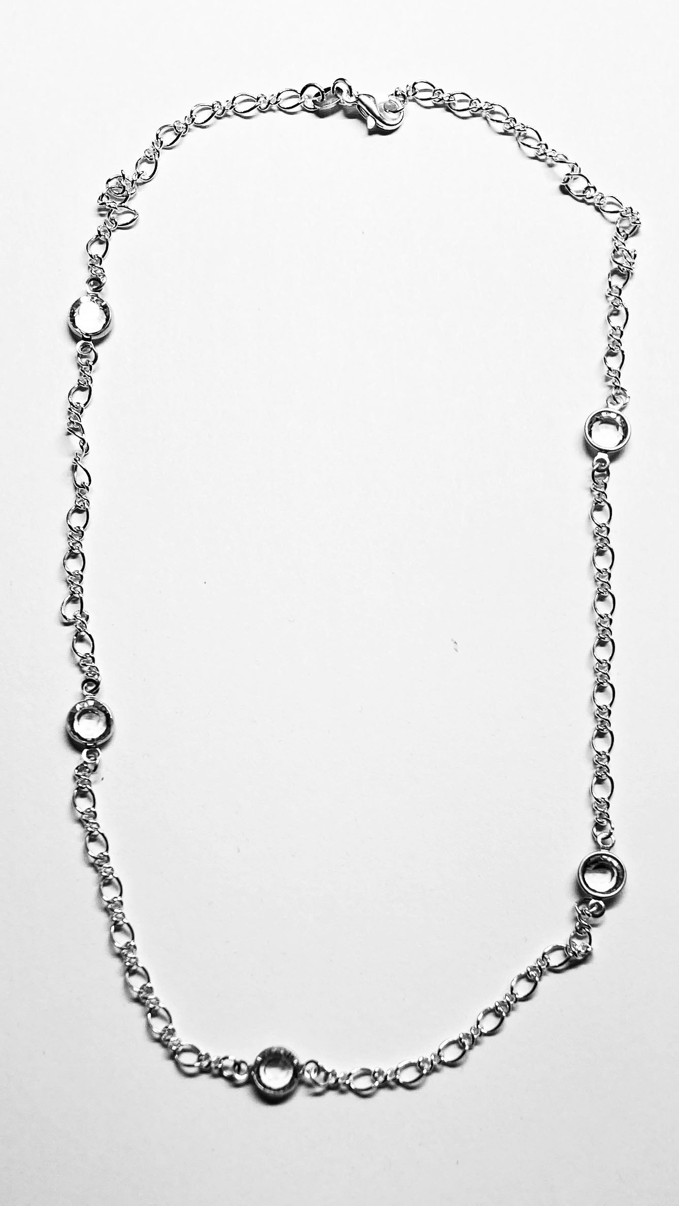 Sterling silver necklace made with Swarovski austrian crystals handcrafted