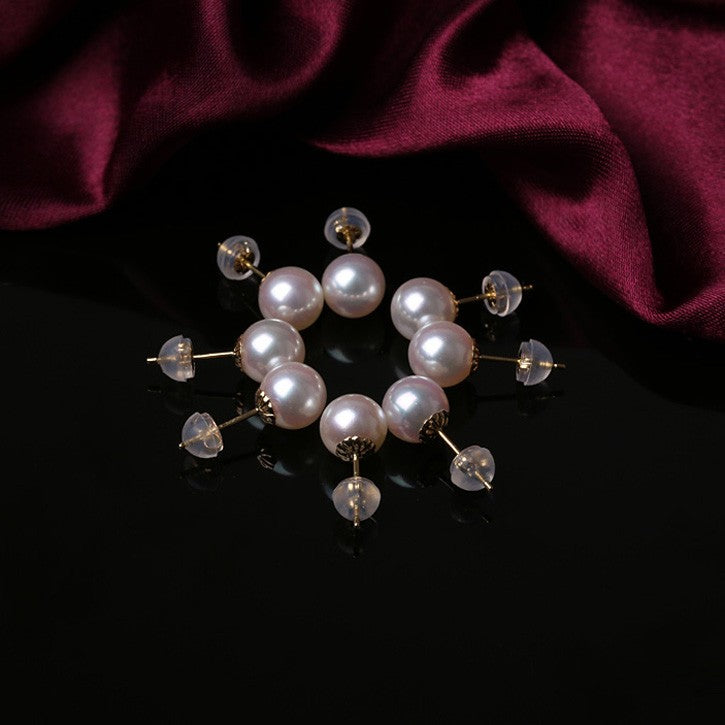 14K Akoya south sea pearl Stud earring - Providence silver gold jewelry usa