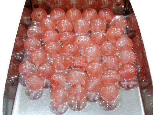 Cherry Quartz gemstone bead - Providence silver gold jewelry usa