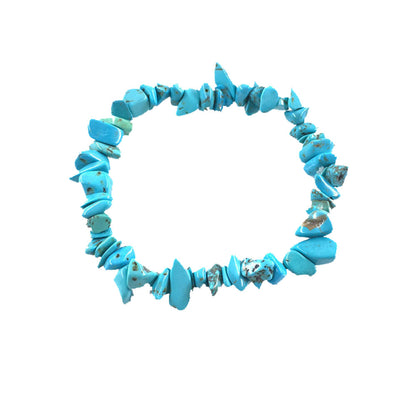 Natural Gem Stone Bracelet Irregular Crystal Stretch Chip beads Nuggets Bracelets - Providence silver gold jewelry usa