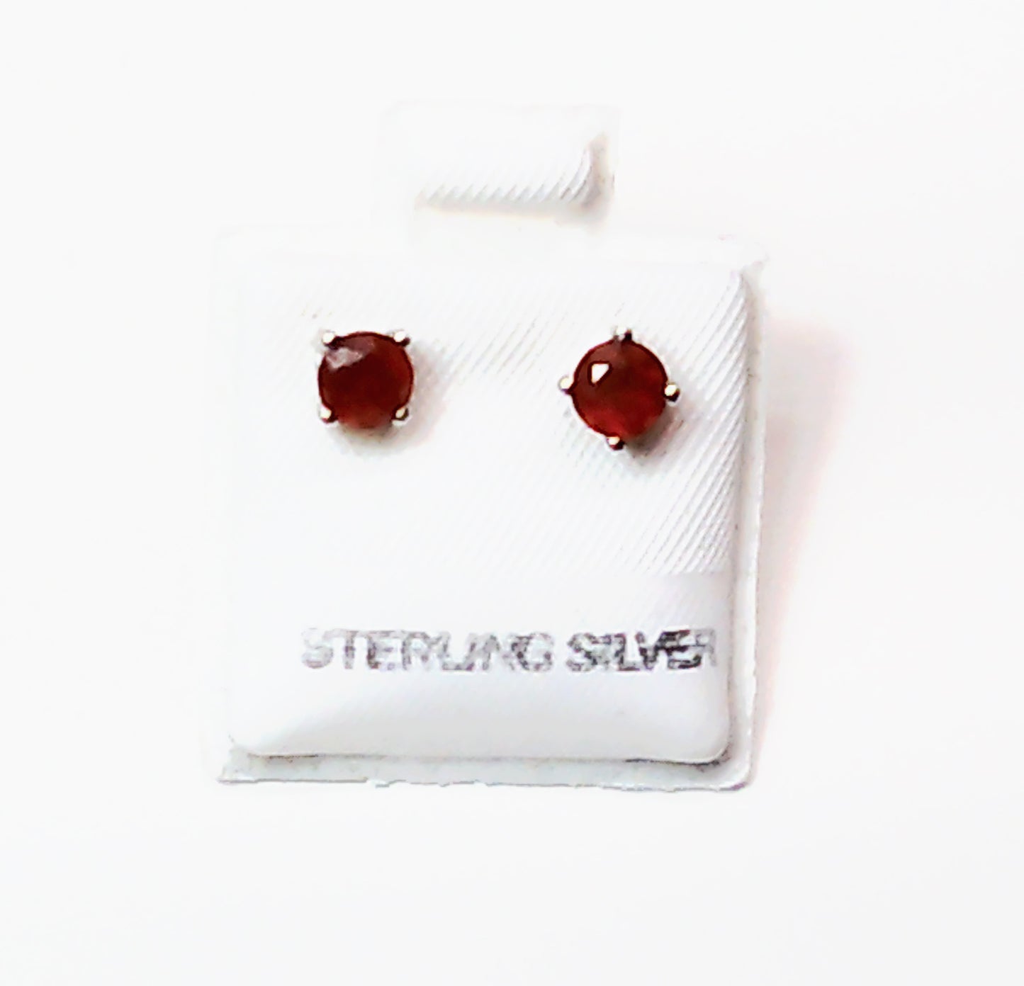 Birthstone genuine stones set in .925 silver stud earring - Providence silver gold jewelry usa